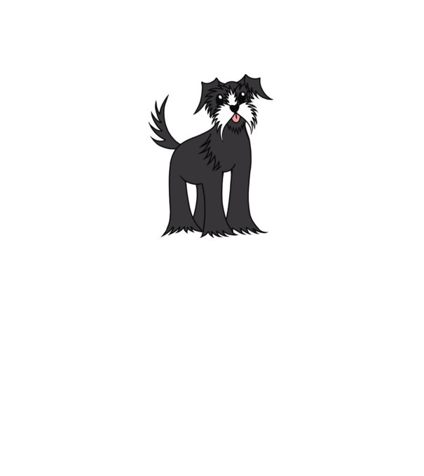 Schnauzer rajz minta szürke pólón