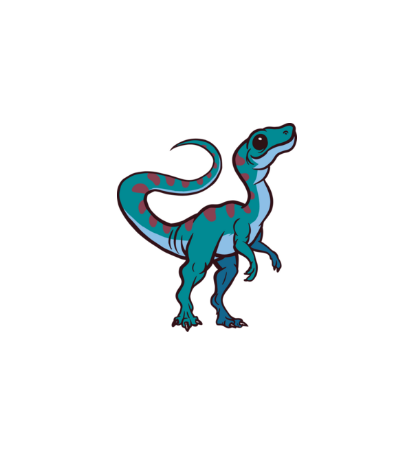 Compsognathus minta fekete pólón