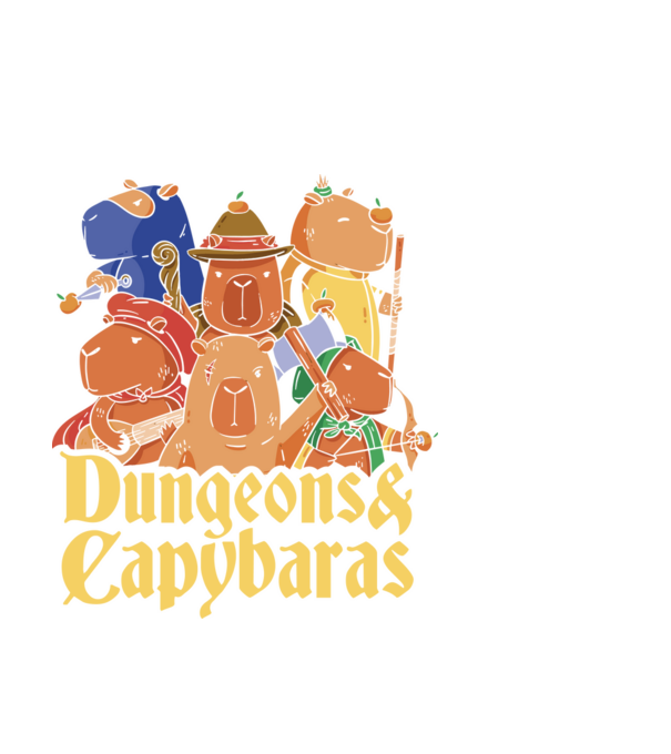 Dungeons and Capybaras minta fekete pólón