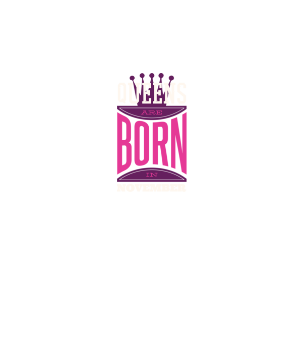 Queens are born in November minta fekete pólón