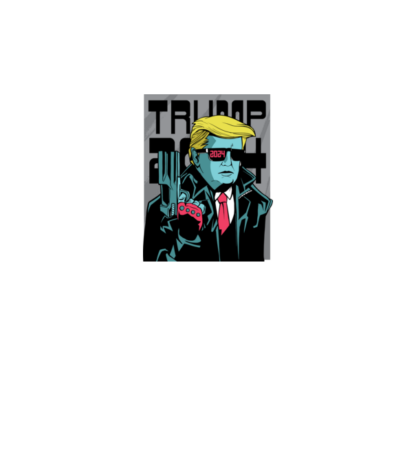 Trump Terminator 2024 minta fekete pólón