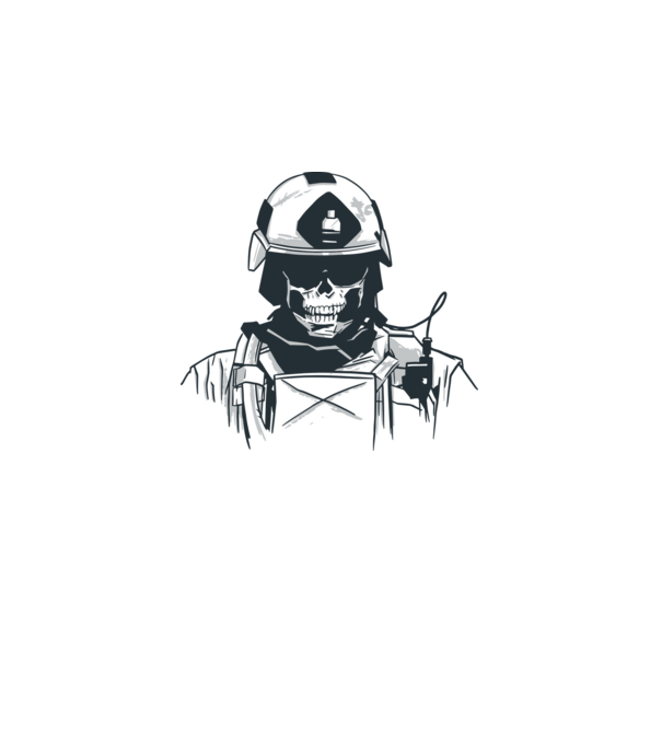 Special Force Skull minta szürke pólón