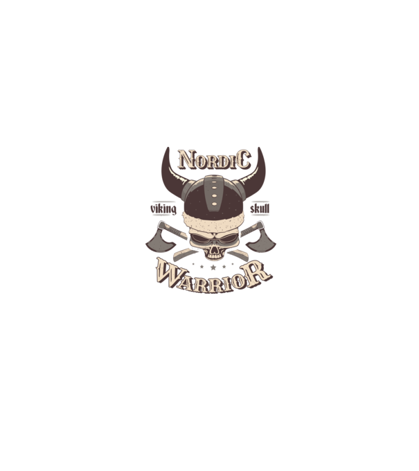 Nordic Warrior minta fekete pólón