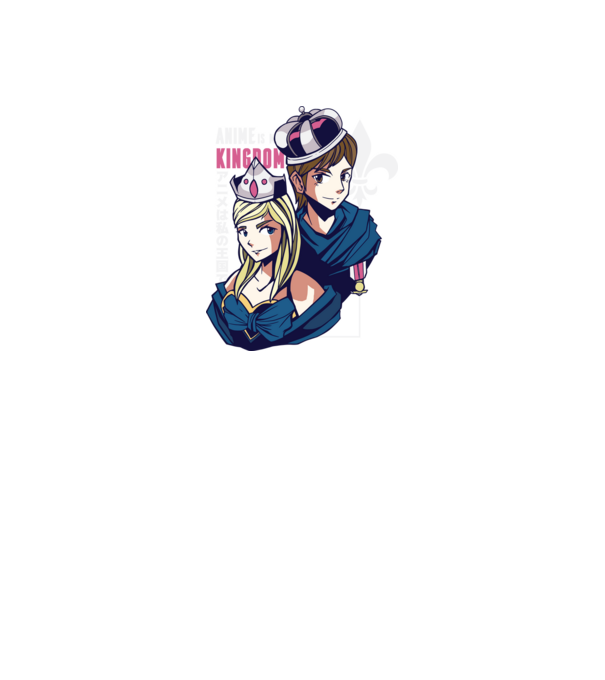 Anime az én Királyságom minta világoskék pólón