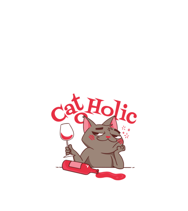 Catoholic - Cicamániás minta fehér pólón