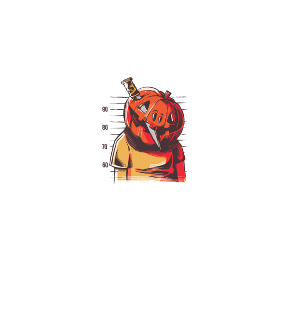 Halloween Tök Fej Börtön minta fehér pólón
