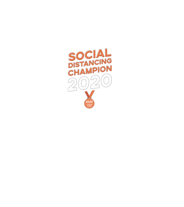 Social Distancing Bajnok 2020 minta fekete pólón
