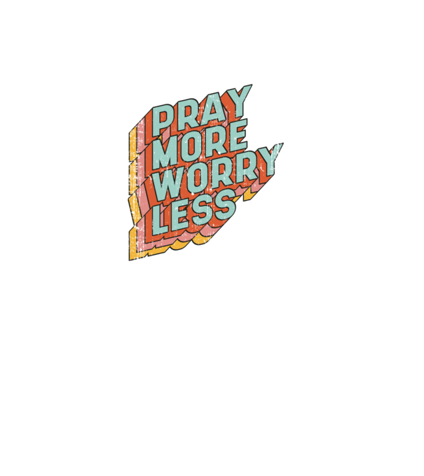 Pray More minta fekete pólón