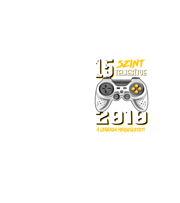 GAMER szint teljesítve 15. 2010 minta neonsárga pólón