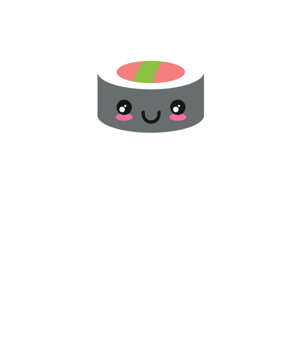 Sushi minta fekete pólón