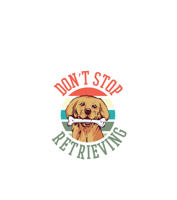 Don't Stop Retrieving Golden Retriever minta fekete pólón