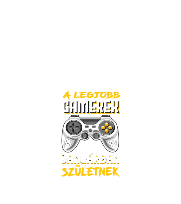 A Legjobb Gamerek Januárban születnek minta fekete pólón