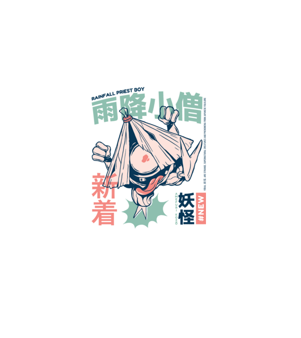 Amefuri Kozo Yokai minta fehér pólón