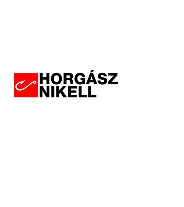 Horgásznikell logo világos pólóra minta fehér pólón