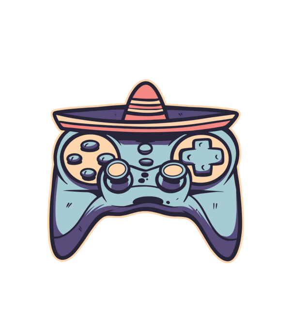 mexican joystick minta fehér pólón