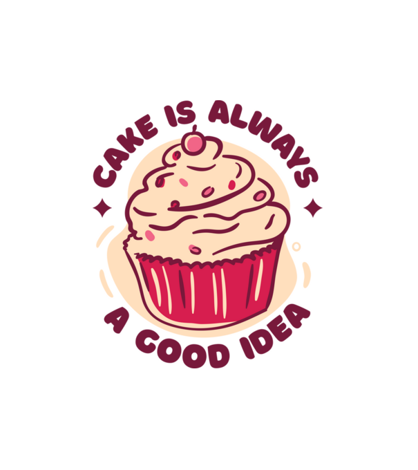 Muffin minta fehér pólón