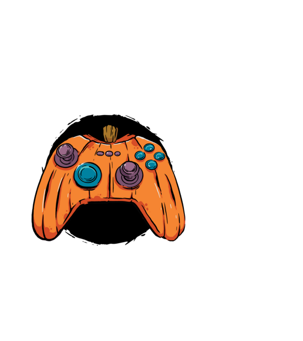 Tök joystick minta fekete pólón