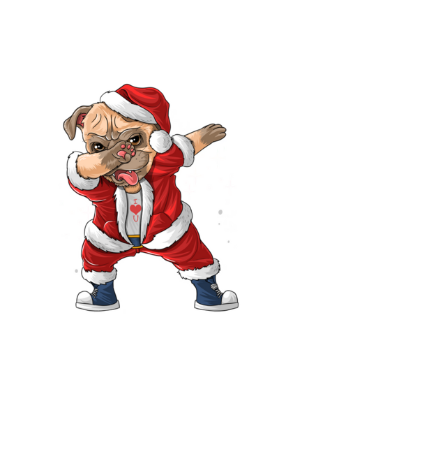 Boldog Karácsonyt Te Mopszos Állat Clean minta fekete pólón