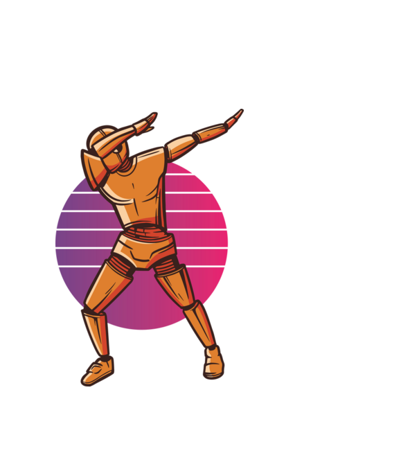 Robot DAB minta fehér pólón