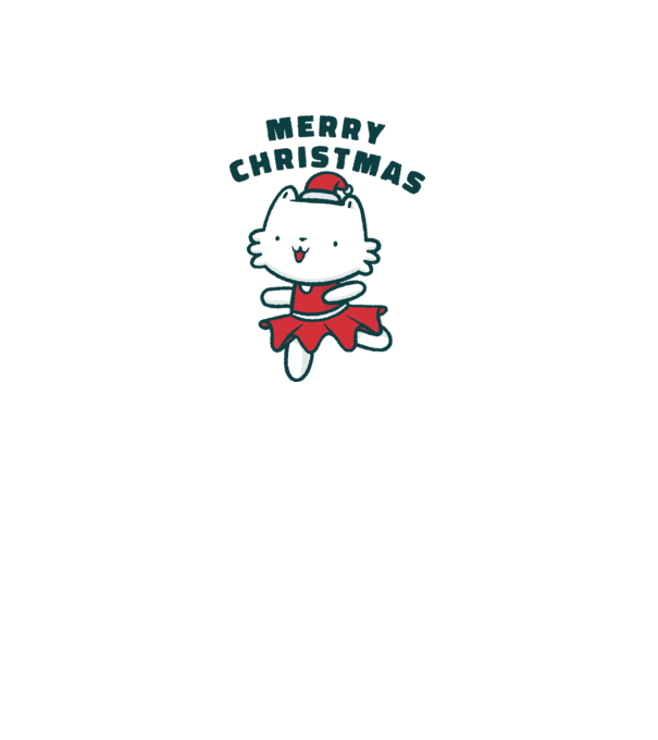 Merry Christmas Cica minta homokszín pólón