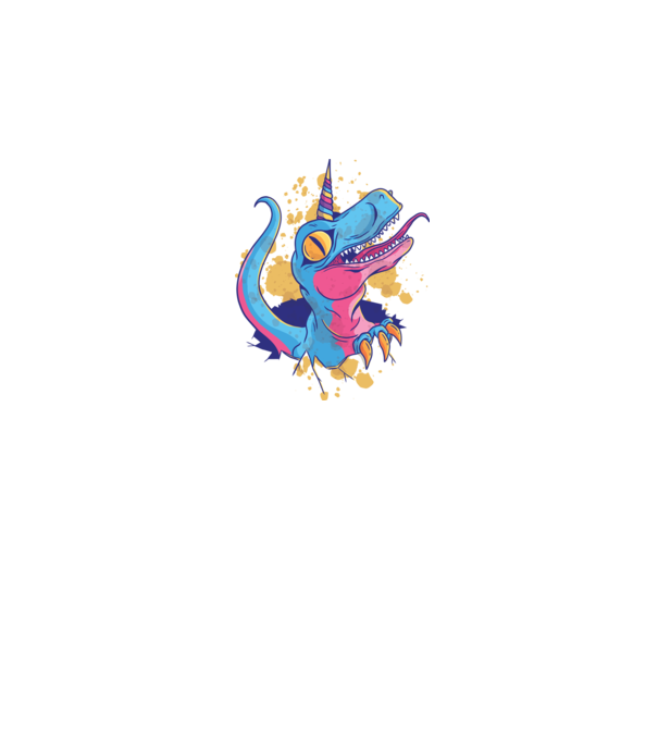 Unicornsaurus - Unikornis Dinoszaurusz minta sötétkék pólón
