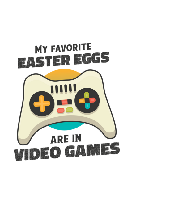 Húsvéti joystick minta fehér pólón