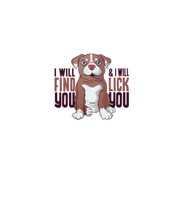 Pitbull - I will find you and I will lick you minta szürke pólón