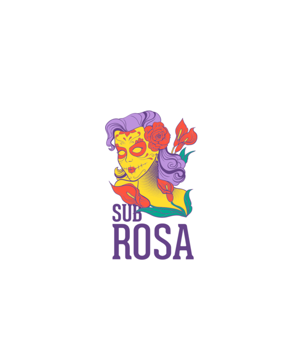 Sub Rosa minta fehér pólón