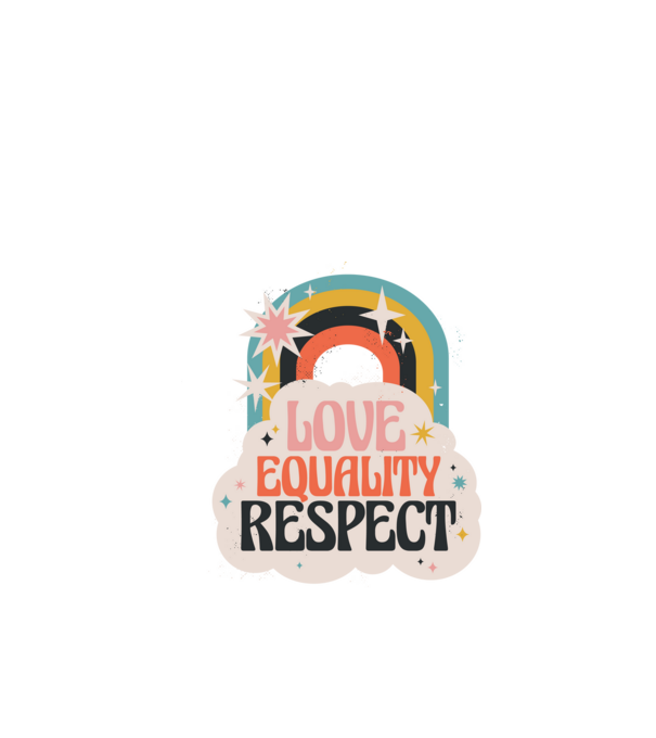 Love equality respect minta fekete pólón