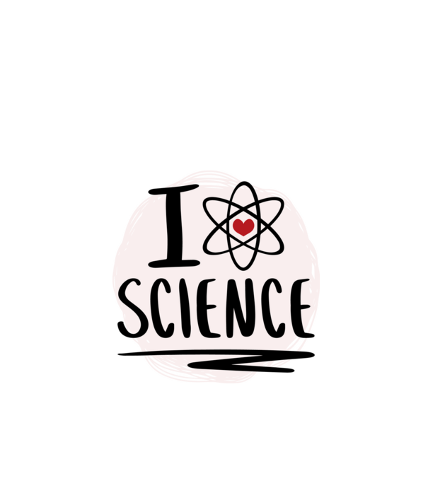 I Love Science Tudományos minta piros pólón
