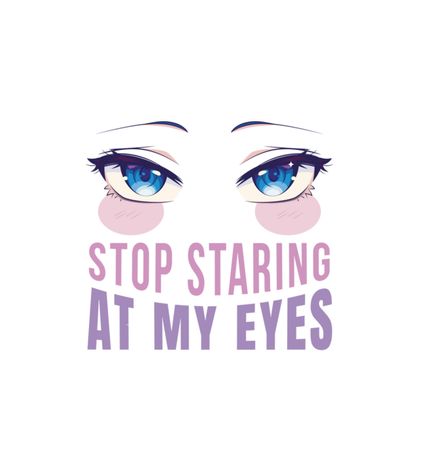 Szexi Anime szemek minta fehér pólón