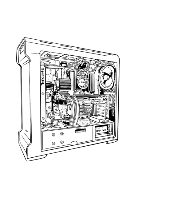 Gamer Pc minta világoskék pólón