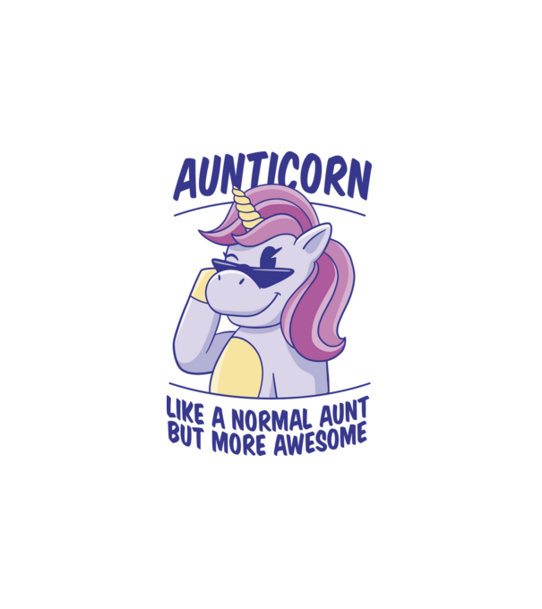Aunticorn, like a normal Aunt but more awesome minta fehér pólón