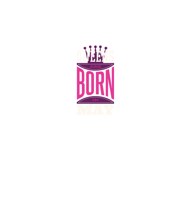 Queens are born in May minta fekete pólón