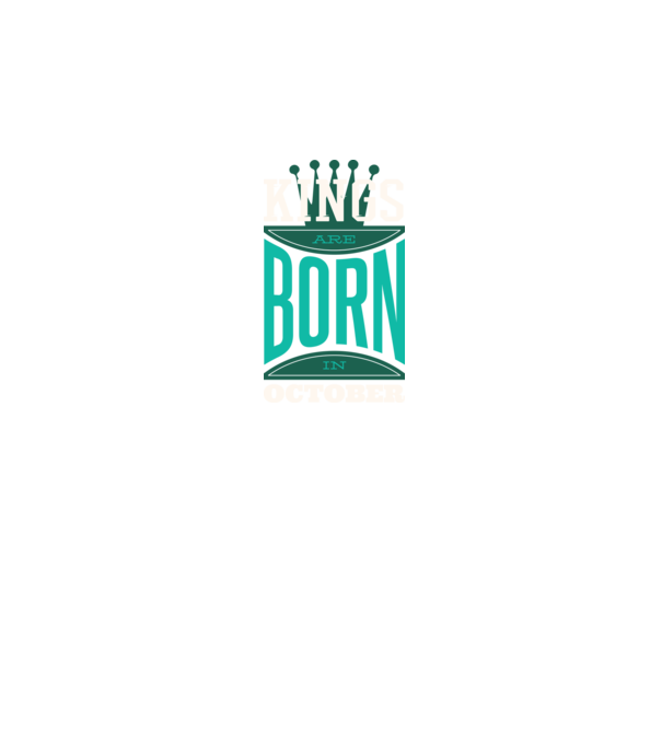 Kings are born in October minta sötétkék pólón