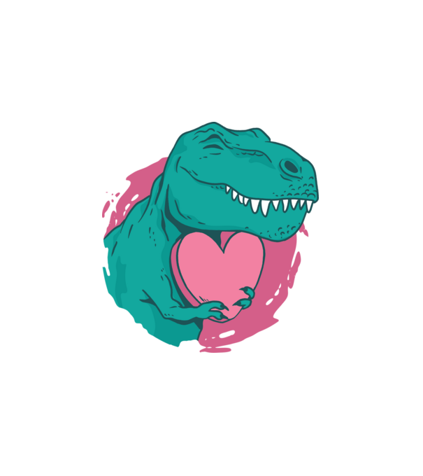 Trex szíecskével minta fehér pólón