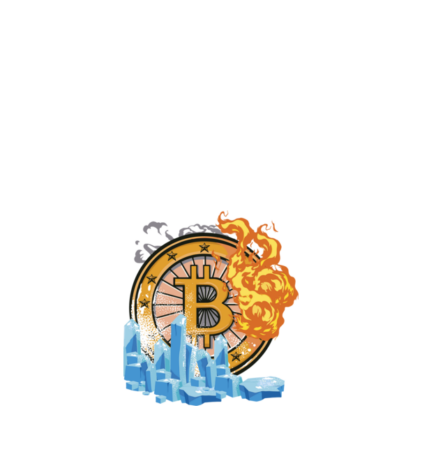 Bitcoin logó minta fekete pólón