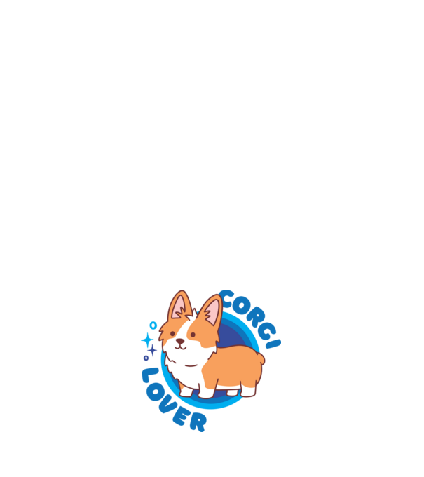 Corgi Lover minta fehér pólón