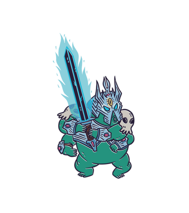 Tardigrade Lich Király minta fehér pólón