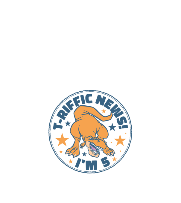 T-rex Terrific news i'm 5 minta királykék pólón