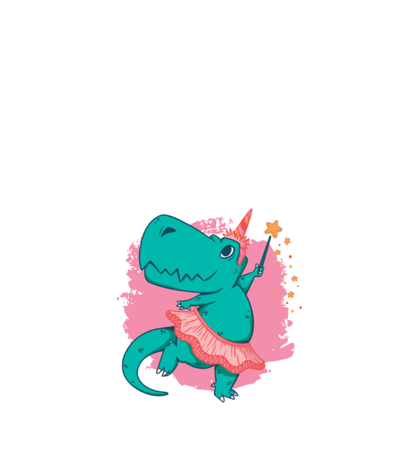 T-rex Balerina minta fehér pólón