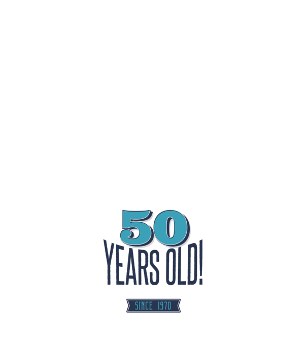 50 years old awesome since 1970 minta fehér pólón