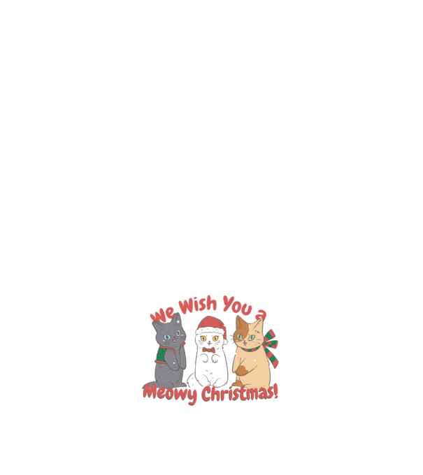 We wish You a Meowy Christmas minta fehér pólón