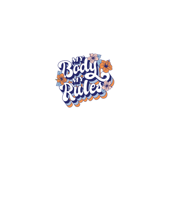 My Body My Rules minta világos rózsaszín pólón