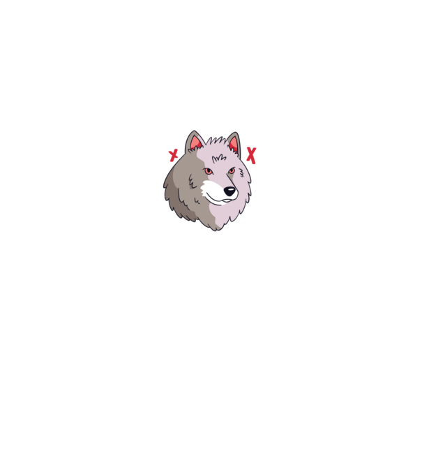 Farkasos csaj minta királykék pólón