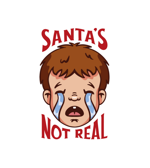 Santa is not real minta fehér pólón