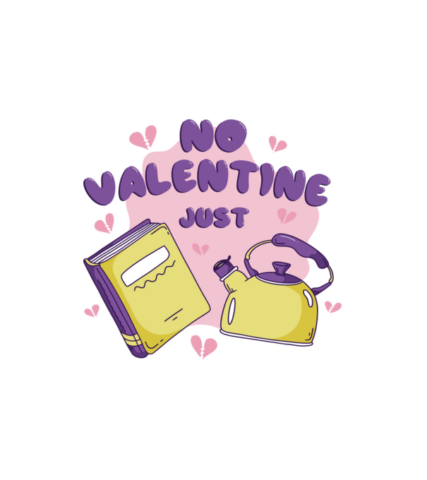 No Valentine minta fehér pólón