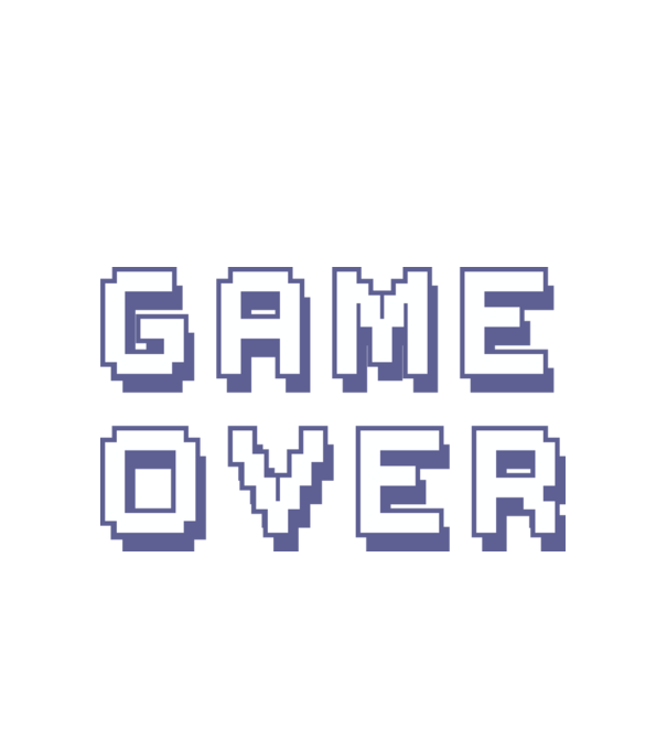 Game Over minta fehér pólón
