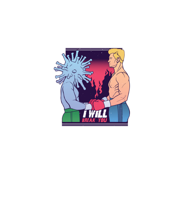 Boxing Virus minta fekete pólón