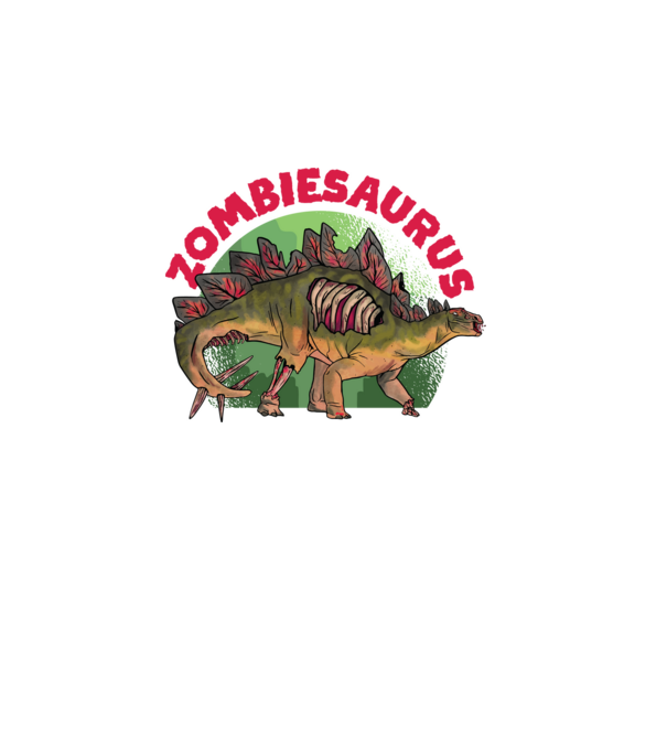 Zombiesaurus minta sötétkék pólón